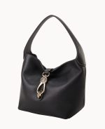 Lucca Leather Logo Lock Hobo - Image 46