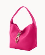 Lucca Leather Logo Lock Hobo - Image 6