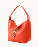 Lucca Leather Logo Lock Hobo - Image 24