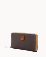 Pebble Grain Large Zip Around Wristlet - Image 11