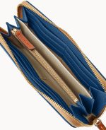 Pebble Grain Large Zip Around Wristlet - Image 40