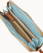 Pebble Grain Large Zip Around Wristlet - Image 30