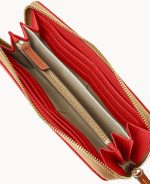 Pebble Grain Large Zip Around Wristlet - Image 36
