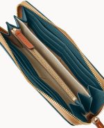 Pebble Grain Large Zip Around Wristlet - Image 42