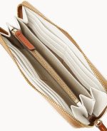 Pebble Grain Large Zip Around Wristlet - Image 28