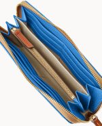 Pebble Grain Large Zip Around Wristlet - Image 26